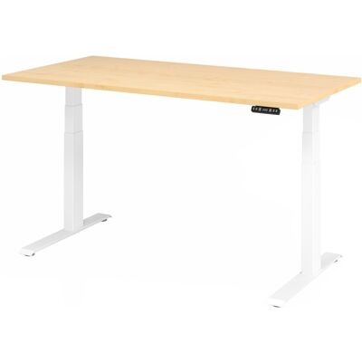 Bureau électrique ajustable Hammerbacher - Blanc - 160x80 cm - Publicité Bureau électrique ajustable Hammerbacher - Blanc - 160x80 cm - Publicité