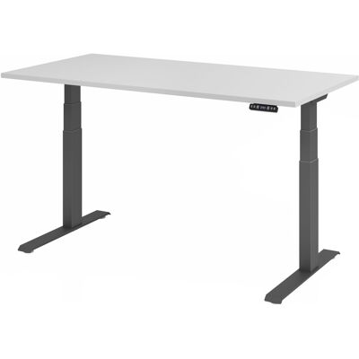 Bureau réglable en hauteur HAMMERBACHER XDKB16 - gris - 160x80 cm - Publicité Bureau réglable en hauteur HAMMERBACHER XDKB16 - gris - 160x80 cm - Publicité