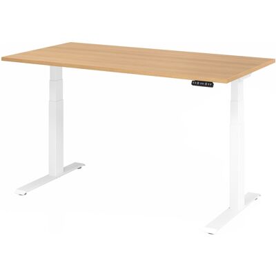 Bureau électrique réglable Hammerbacher - 160x80cm, Blanc - Publicité Bureau électrique réglable Hammerbacher - 160x80cm, Blanc - Publicité