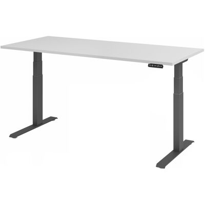 Bureau réglable en hauteur Hammerbacher - Électrique, Gris Clair - 180x80cm - Publicité Bureau réglable en hauteur Hammerbacher - Électrique, Gris Clair - 180x80cm - Publicité