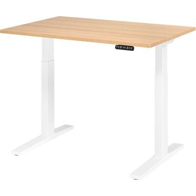 Bureau électrique ajustable Hammerbacher - Pied en C blanc - 120x80cm - Publicité Bureau électrique ajustable Hammerbacher - Pied en C blanc - 120x80cm - Publicité