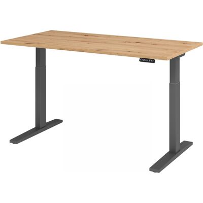 Bureau électrique réglable en hauteur Hammerbacher - Bois FSC - Publicité Bureau électrique réglable en hauteur Hammerbacher - Bois FSC - Publicité
