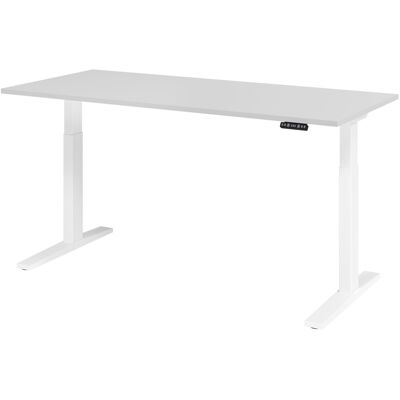 Bureau électrique HAMMERBACHER - Gris Clair, 180x80cm - Publicité Bureau électrique HAMMERBACHER - Gris Clair, 180x80cm - Publicité