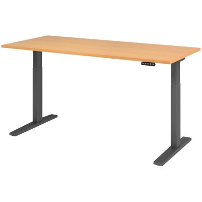 Bureau électrique réglable en hauteur Hammerbacher - Rectangulaire, Pied en C gris - Espace de travail ergonomique - Publicité Bureau électrique réglable en hauteur Hammerbacher - Rectangulaire, Pied en C gris - Espace de travail ergonomique - Publicité