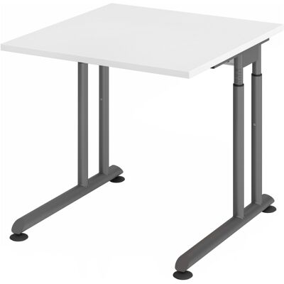 HAMMERBACHER ZS08 Bureau Réglable en Hauteur Blanc 80x80cm - Mobilier de Bureau - Publicité HAMMERBACHER ZS08 Bureau Réglable en Hauteur Blanc 80x80cm - Mobilier de Bureau - Publicité
