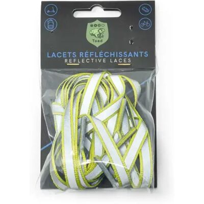 Lacets réfléchissants Toad Blanc TU Unisex - Publicité Lacets réfléchissants Toad Blanc TU Unisex - Publicité