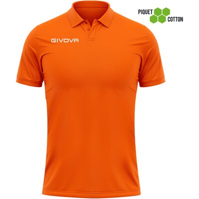 Givova MA005-0001 chemise polo orange - Polo Shirt - Publicité Givova MA005-0001 chemise polo orange - Polo Shirt - Publicité