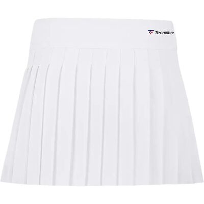 Jupe de tennis blanche pour femmes - Tecnifibre - Publicité Jupe de tennis blanche pour femmes - Tecnifibre - Publicité