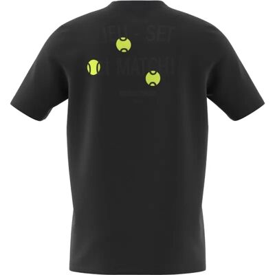 T-shirt Adidas à Manches Courtes Tennis Jeu Graphique - Publicité T-shirt Adidas à Manches Courtes Tennis Jeu Graphique - Publicité