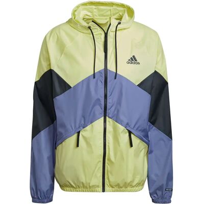 Veste coupe-vent adidas Back to Sport Jaune XL Male - Publicité Veste coupe-vent adidas Back to Sport Jaune XL Male - Publicité