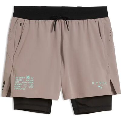 Short 2 en 1 Puma Pwrmode Marron L Male - Publicité Short 2 en 1 Puma Pwrmode Marron L Male - Publicité