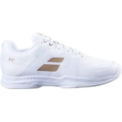 Chaussures de tennis Babolat SFX 3 AC - Blanc - Toutes surfaces - Publicité Chaussures de tennis Babolat SFX 3 AC - Blanc - Toutes surfaces - Publicité
