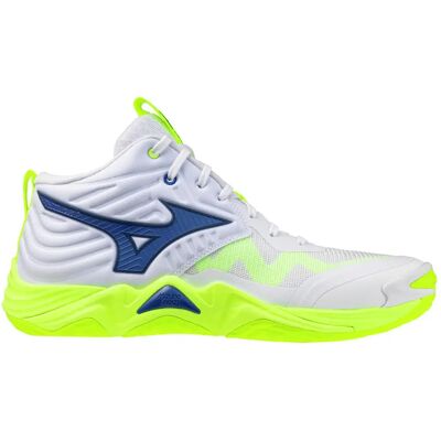Chaussures indoor Mizuno Wave Momentum Elite Mid Blanc 47 Male - Publicité Chaussures indoor Mizuno Wave Momentum Elite Mid Blanc 47 Male - Publicité