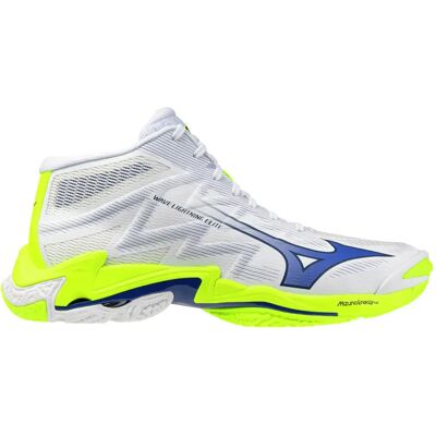 Chaussures indoor Mizuno Wave Lightning Elite Mid Blanc 40,5 Male - Publicité Chaussures indoor Mizuno Wave Lightning Elite Mid Blanc 40,5 Male - Publicité