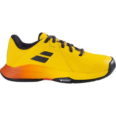 Chaussures de tennis enfant Babolat Propulse Jaune 34 Male - Publicité Chaussures de tennis enfant Babolat Propulse Jaune 34 Male - Publicité