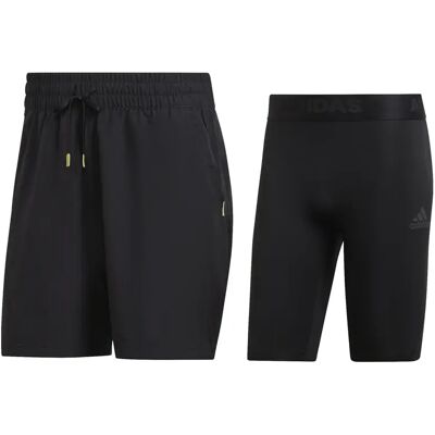 Short adidas Paris Heat.RDY Two-in-One Noir S-18cm Male - Publicité Short adidas Paris Heat.RDY Two-in-One Noir S-18cm Male - Publicité