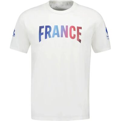 T-shirt Le Coq Sportif Paris 2024 N°1 Blanc L Male - Publicité T-shirt Le Coq Sportif Paris 2024 N°1 Blanc L Male - Publicité