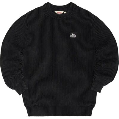 Pull col rond en coton Lonsdale Hitcham Noir 3XL Male - Publicité Pull col rond en coton Lonsdale Hitcham Noir 3XL Male - Publicité