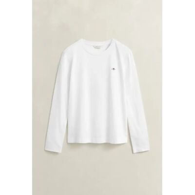 T-shirt régulière manches longues femme Gant Shield Blanc XL Female - Publicité T-shirt régulière manches longues femme Gant Shield Blanc XL Female - Publicité