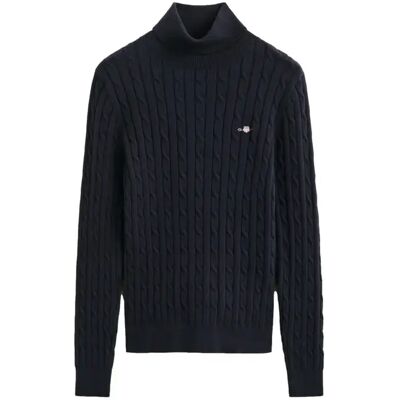 Pull col roulé en maille de coton stretch femme Gant Bleu M Female - Publicité Pull col roulé en maille de coton stretch femme Gant Bleu M Female - Publicité
