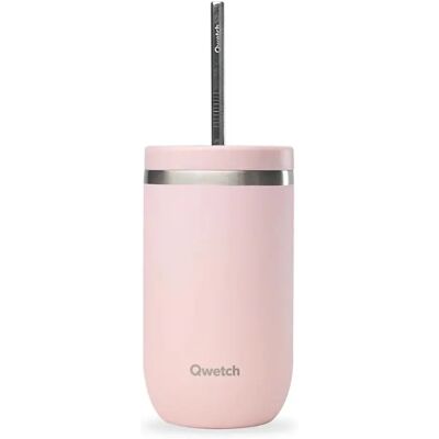 Gobelet isotherme inox Qwetch Rose 470 ml Unisex - Publicité Gobelet isotherme inox Qwetch Rose 470 ml Unisex - Publicité