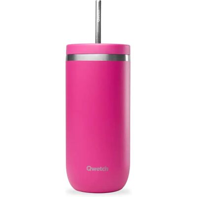 Gobelet isotherme inox Qwetch Rose 600 ml Unisex - Publicité Gobelet isotherme inox Qwetch Rose 600 ml Unisex - Publicité