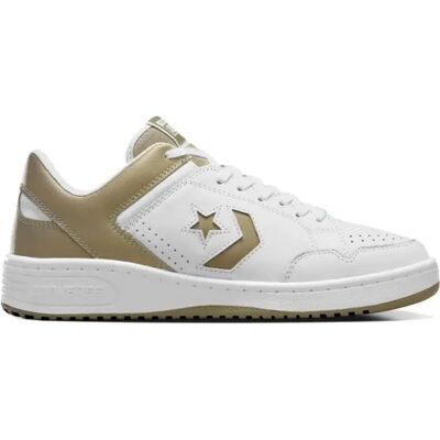 Baskets en cuir Converse Weapon Blanc 40,5 Male - Publicité Baskets en cuir Converse Weapon Blanc 40,5 Male - Publicité