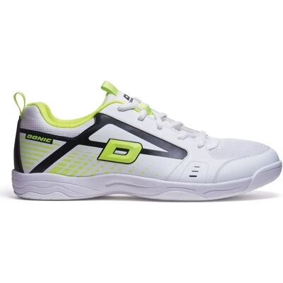 Chaussures de tennis de table Donic Saphir Blanc 41 Unisex - Publicité Chaussures de tennis de table Donic Saphir Blanc 41 Unisex - Publicité