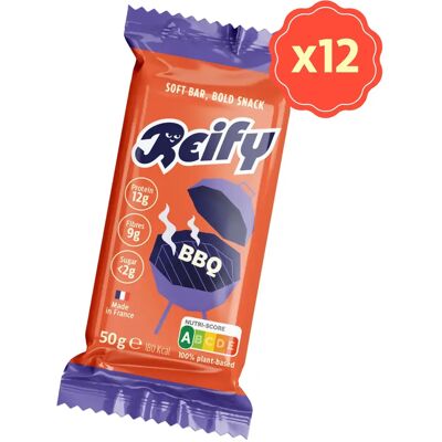 Barre protéinée salée Reify Saveur BBQ Orange TU Unisex - Publicité Barre protéinée salée Reify Saveur BBQ Orange TU Unisex - Publicité