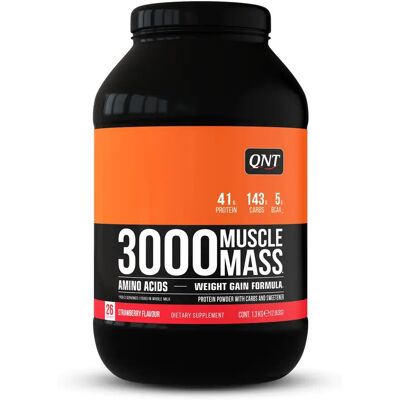 QNT Muscle Mass 3000 Poudre de Protéines - Chocolat Favorise la Croissance Musculaire - Publicité QNT Muscle Mass 3000 Poudre de Protéines - Chocolat Favorise la Croissance Musculaire - Publicité