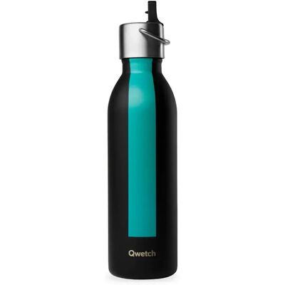 Bouteille isotherme Qwetch Inox Noir 600 ml Unisex - Publicité Bouteille isotherme Qwetch Inox Noir 600 ml Unisex - Publicité