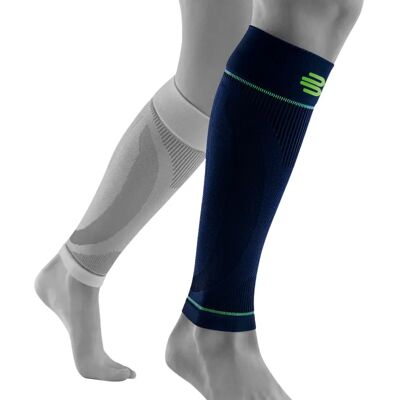 Manchon de compression jambe inférieure Bauerfeind Sports Bleu S Long Unisex - Publicité Manchon de compression jambe inférieure Bauerfeind Sports Bleu S Long Unisex - Publicité