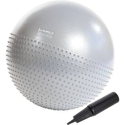 Balle de gymnastique HMS - 65cm Gris Clair avec Technologie Anti-explosion - Publicité Balle de gymnastique HMS - 65cm Gris Clair avec Technologie Anti-explosion - Publicité