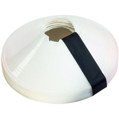 Cône d'entraînement soucoupe avec manches Precision (x10) Blanc TU Unisex - Publicité Cône d'entraînement soucoupe avec manches Precision (x10) Blanc TU Unisex - Publicité