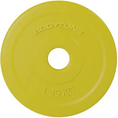 Disque de musculation en caoutchouc avec poignée Bodytone Jaune 28 mm Unisex - Publicité Disque de musculation en caoutchouc avec poignée Bodytone Jaune 28 mm Unisex - Publicité