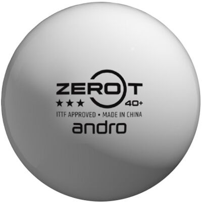 Balle de tennis de table andro ZeroT Blanc TU Unisex - Publicité Balle de tennis de table andro ZeroT Blanc TU Unisex - Publicité