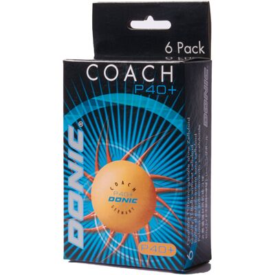 Lot de 6 balles de tennis de table Donic Coach P40+** (40 mm) Orange TU Unisex - Publicité Lot de 6 balles de tennis de table Donic Coach P40+** (40 mm) Orange TU Unisex - Publicité
