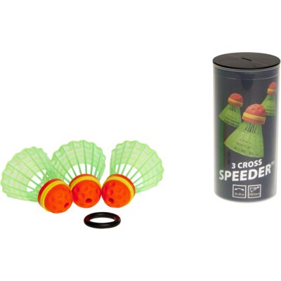 Volant Speedminton Speeder Tube Cross Vert TU Unisex - Publicité Volant Speedminton Speeder Tube Cross Vert TU Unisex - Publicité