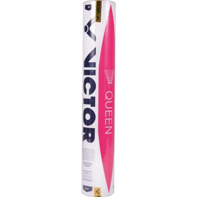 Tube de 12 volants de badminton Victor Queen Blanc TU Unisex - Publicité Tube de 12 volants de badminton Victor Queen Blanc TU Unisex - Publicité