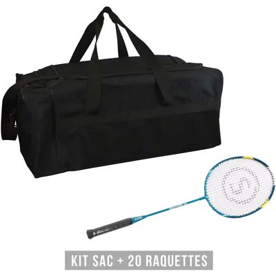 Kit raquettes (sac + 20 raquettes) Sporti Discovery 66 Noir TU Unisex - Publicité Kit raquettes (sac + 20 raquettes) Sporti Discovery 66 Noir TU Unisex - Publicité