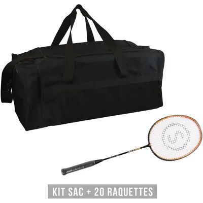 Kit de Raquettes Sporti France - Noir - Set - Publicité Kit de Raquettes Sporti France - Noir - Set - Publicité