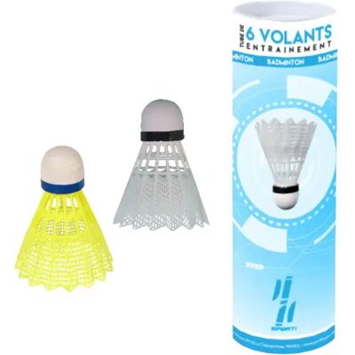 Volants de Badminton Fluorescents Sporti France - Lot de 6 - Publicité Volants de Badminton Fluorescents Sporti France - Lot de 6 - Publicité