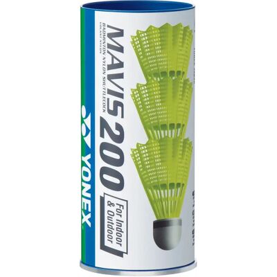 Tube de 3 volants de badminton Yonex Mavis 200 Jaune TU Unisex - Publicité Tube de 3 volants de badminton Yonex Mavis 200 Jaune TU Unisex - Publicité