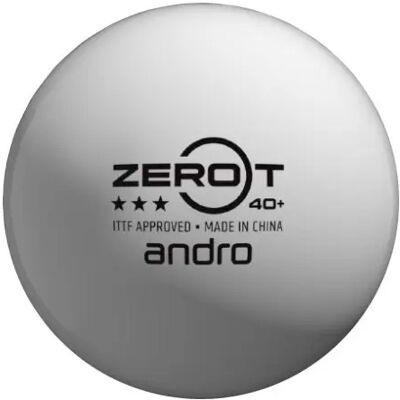 Balle de tennis de table andro ZeroT Blanc TU Unisex - Publicité Balle de tennis de table andro ZeroT Blanc TU Unisex - Publicité