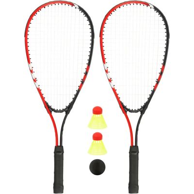 Raquette de badminton Avento Tie Breaker Rouge TU Unisex - Publicité Raquette de badminton Avento Tie Breaker Rouge TU Unisex - Publicité