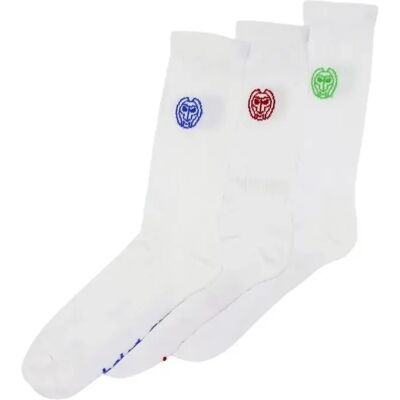 Paires de chaussettes Bidi Badu Don Carlito Crew Move (x3) Blanc 39/42 Unisex - Publicité Paires de chaussettes Bidi Badu Don Carlito Crew Move (x3) Blanc 39/42 Unisex - Publicité