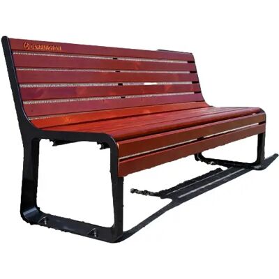 Banc avec dossier en bois Carrington Premium Marron TU Unisex - Publicité Banc avec dossier en bois Carrington Premium Marron TU Unisex - Publicité