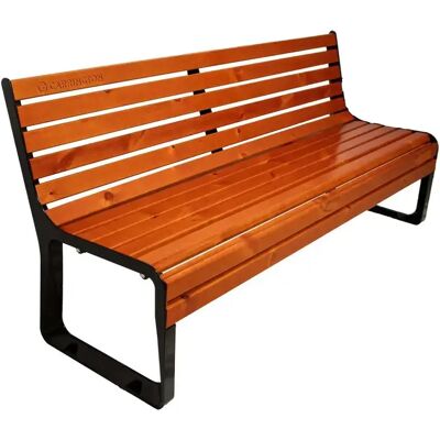 Banc premium en bois avec dossier Carrington Marron 176 cm Unisex - Publicité Banc premium en bois avec dossier Carrington Marron 176 cm Unisex - Publicité