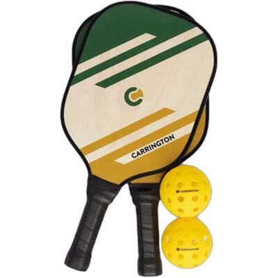 Raquette de pickleball et balle en bois Carrington (x2) Beige 39x19 cm Unisex - Publicité Raquette de pickleball et balle en bois Carrington (x2) Beige 39x19 cm Unisex - Publicité