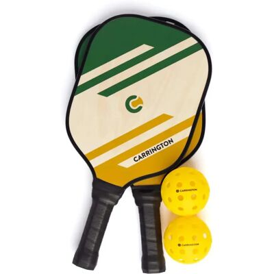 Raquette de pickleball écologique de base en bois Carrington (x2) Beige 39x19 cm Unisex - Publicité Raquette de pickleball écologique de base en bois Carrington (x2) Beige 39x19 cm Unisex - Publicité